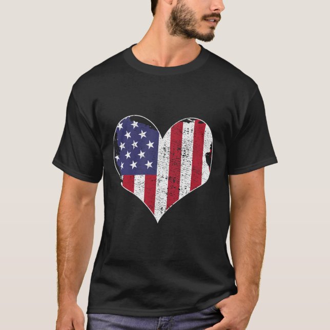 USA flagga T Shirt (Framsida)