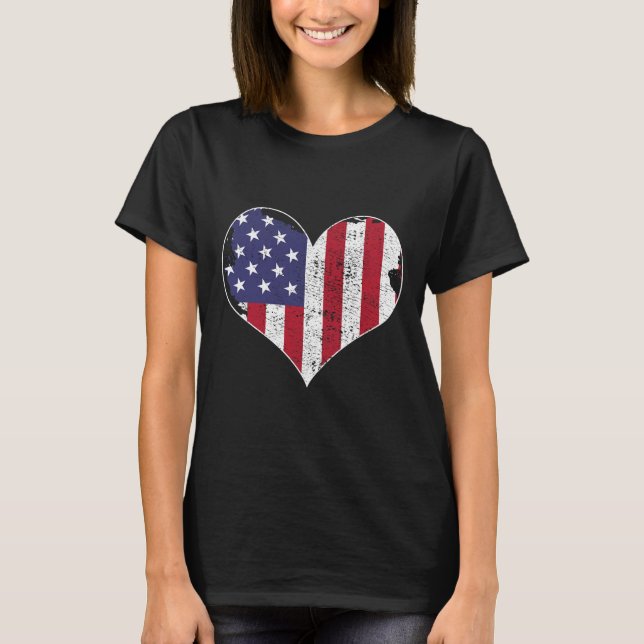USA-flagga  T Shirt (Framsida)
