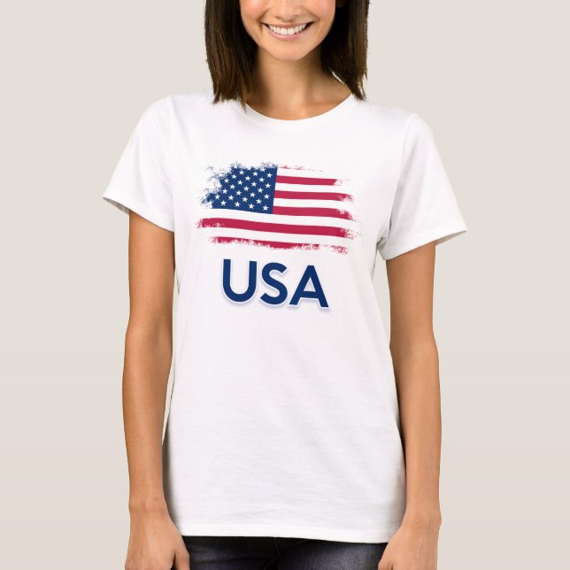 USA flagga T-Shirt (Framsida)