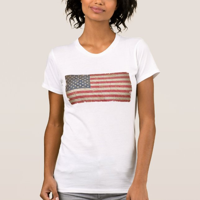 USA flagga T Shirt (Framsida)