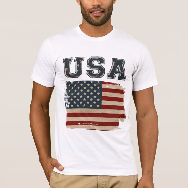USA flagga T Shirt (Framsida)