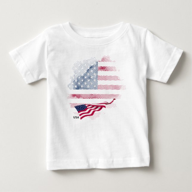 USA-flagga T Shirt (Framsida)