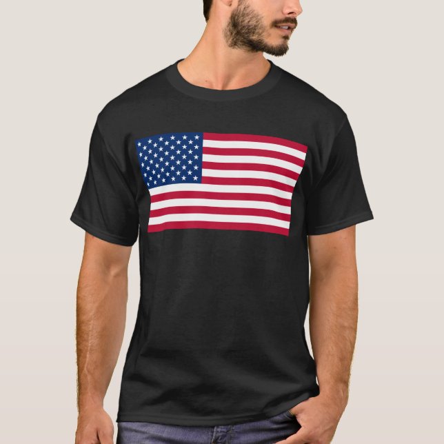 USA flagga T Shirt (Framsida)
