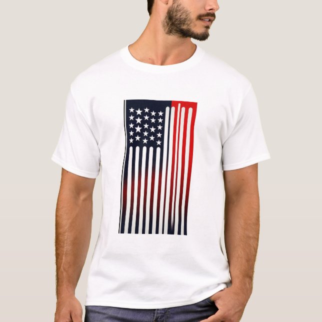 USA-flagga T Shirt (Framsida)