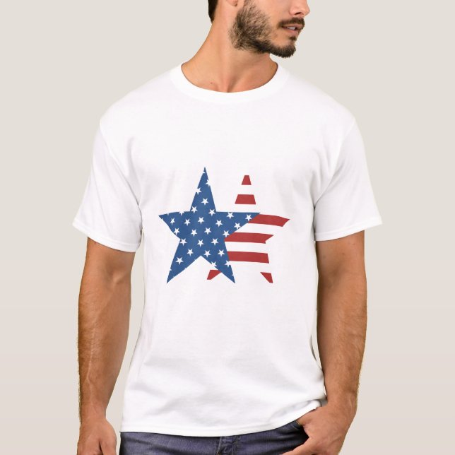 USA flagga T Shirt (Framsida)
