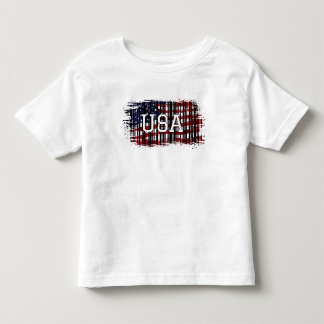 USA flagga T-Shirt Design (Framsida)
