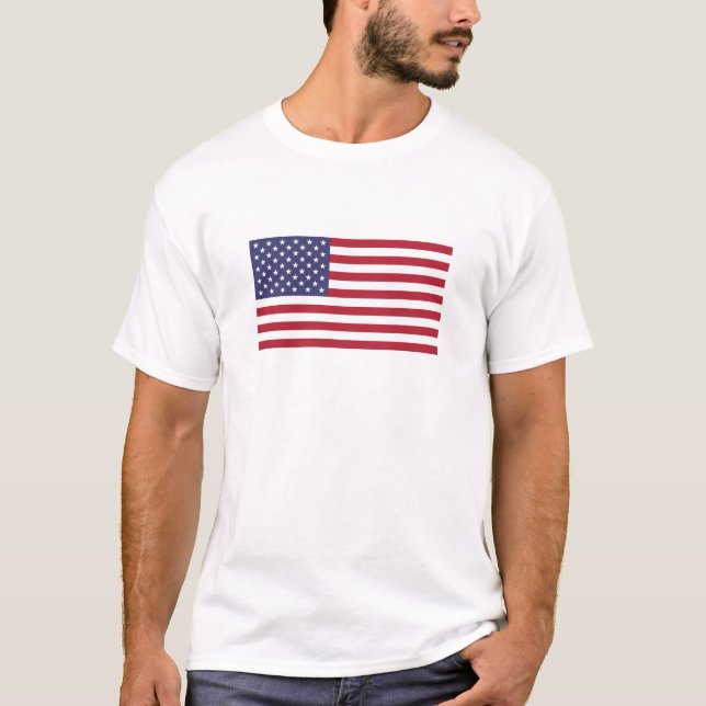 USA flagga T-skift T Shirt (Framsida)