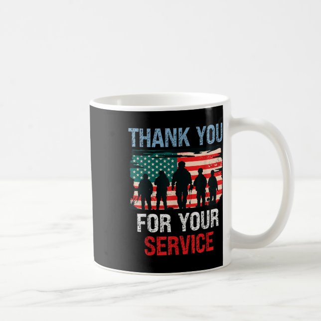 USA flagga Tack for your Service - Memorial Kaffemugg (Höger)