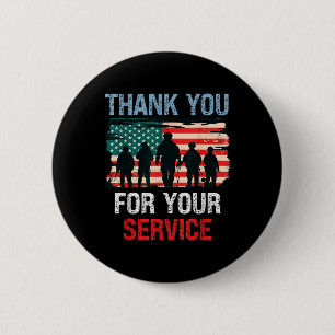 USA flagga Tack for your Service - Memorial Knapp