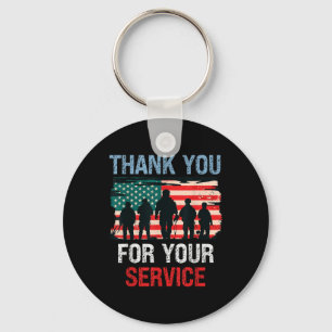 USA flagga Tack for your Service - Memorial Nyckelring