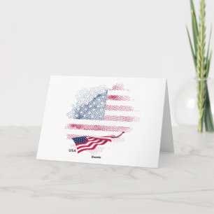 USA-flagga Tack Kort