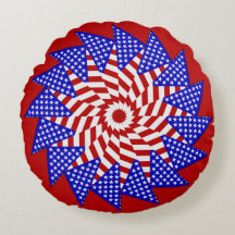 USA flagga-Teabag, 4-ROUND DEKORATIV KUDDE