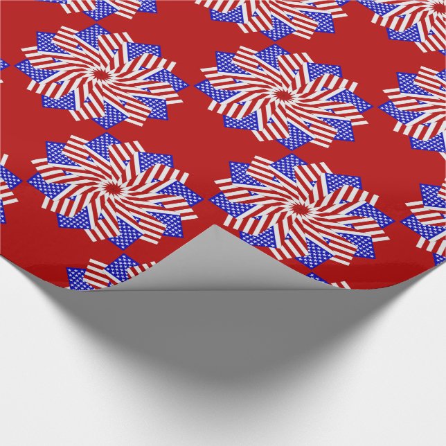 USA flagga Teabag Folding s11R-GIFT WRAPPING PAPPE Presentpapper (Hörn)