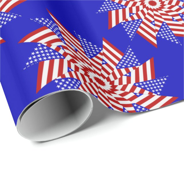 USA flagga Teabag Folding s13B-GIFT WRAPPING PAPPE Presentpapper (Rullad Hörn)