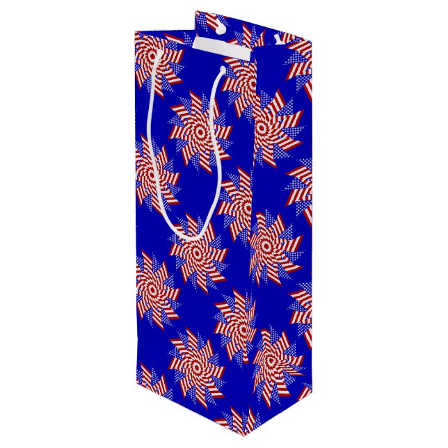 USA flagga-Teabag Folding S13b-VIN GIFT BAG (Baksidan Vinklad)