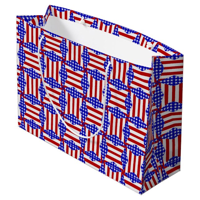 USA flagga-Teabag Folding S2-GIFT BAG L (Baksidan Vinklad)