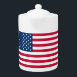USA flagga Tekanna Förenta staterna<br><div class="desc">USA - USA - Flagga - Patriotic - Independence day - Juli 4:e - Anpassadet - Välj / lägg till din unika text / Färg / bild - Gör din Speciella gåva - Ändra storlek och flytta eller ta bort eller lägg till inslag / bild med anpassning av verktyg. Du...</div>