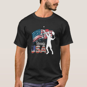USA flagga tennis, amerikansk flagga tennis, tenni T Shirt