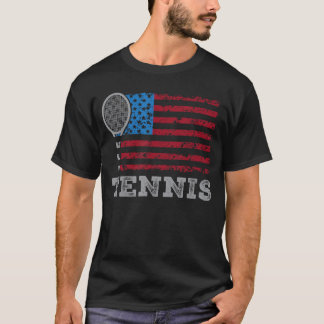 USA Flagga tennis Herrar Dam US tennis Älskare Spo T Shirt