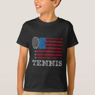 Usa Flagga Tennis Män Kvinnor Us Tennis Älskare Te T Shirt