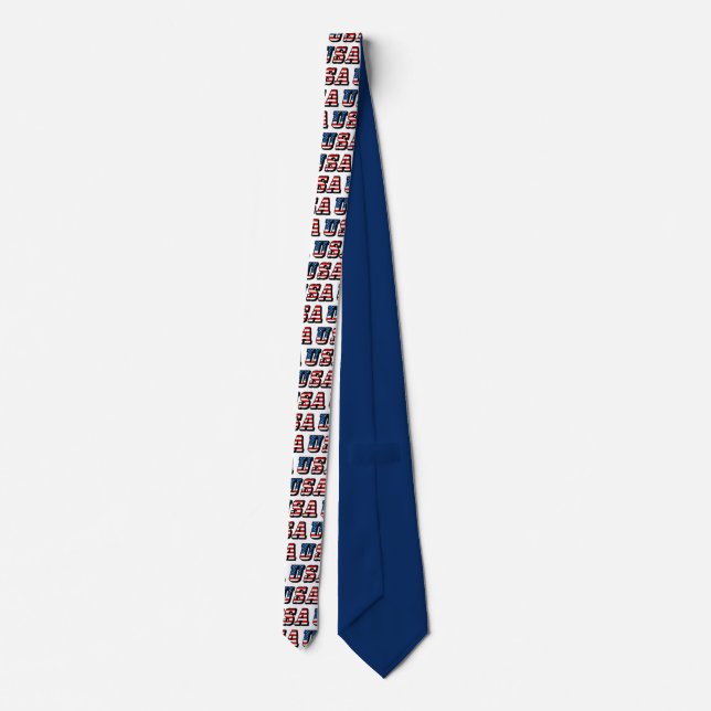 USA flagga Text Necktie Slips (Baksida)