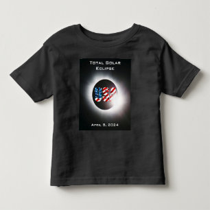 USA FLAGGA Total solnedgång 8 april 2024 T Shirt