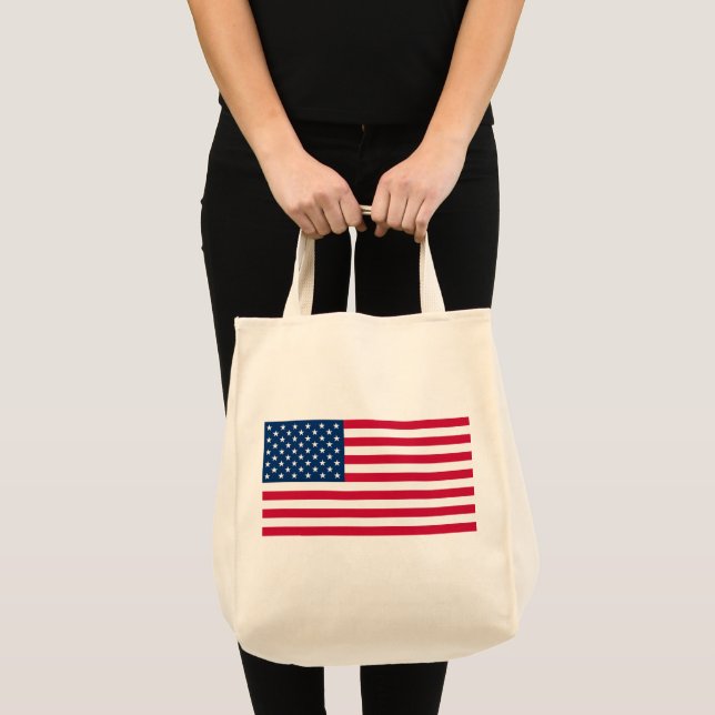 USA flagga Tote Bag Förenta staterna Tygkasse (Framsida (produkt))