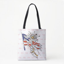 USA Flagga Totebag