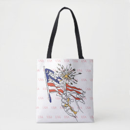 USA Flagga Totebag Tygkasse