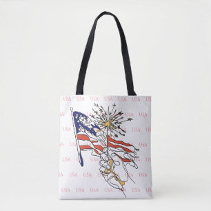 USA Flagga Totebag Tygkasse