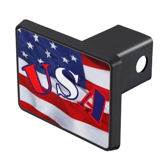 USA flagga Trailer Hitch Cover Skydd För Dragkrok (Topp Höger)