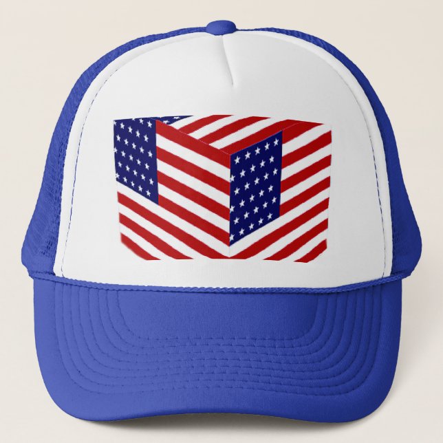 USA flagga_ Truckerkeps (Framsida)