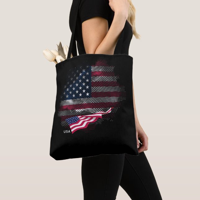 USA-flagga Tygkasse (Närbild)