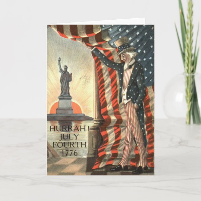 USA Flagga Uncle Sam Frihetsgudinnan Kort (Framsida)