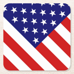 USA flagga underlägg cn Papper Kvadrat