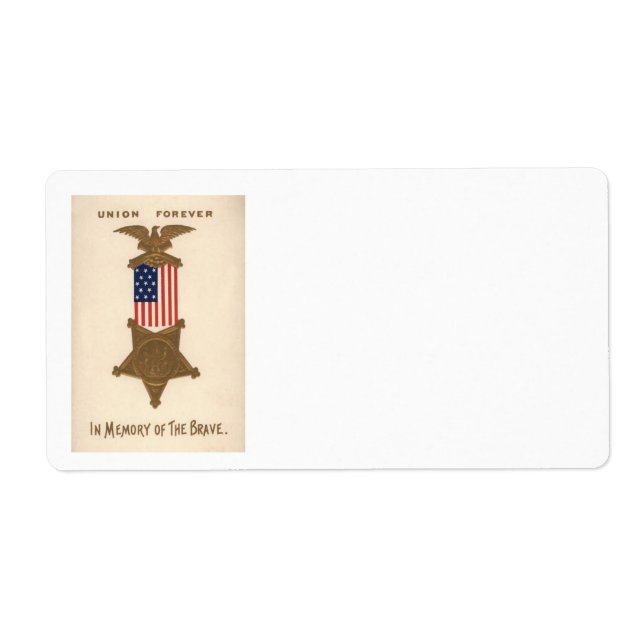 USA Flagga Union Inbördeskrig Medalj Örn Fraktsedel (Framsidan)
