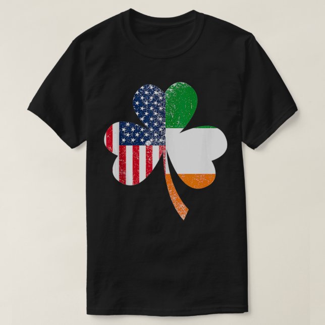 USA flagga US Irish Flagga Gifts Ireland T Shirt (Design framsida)