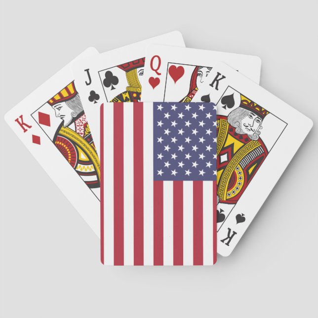 USA flagga, USA:s flagga, Amerikanska flagga Casinokort (Baksidan)