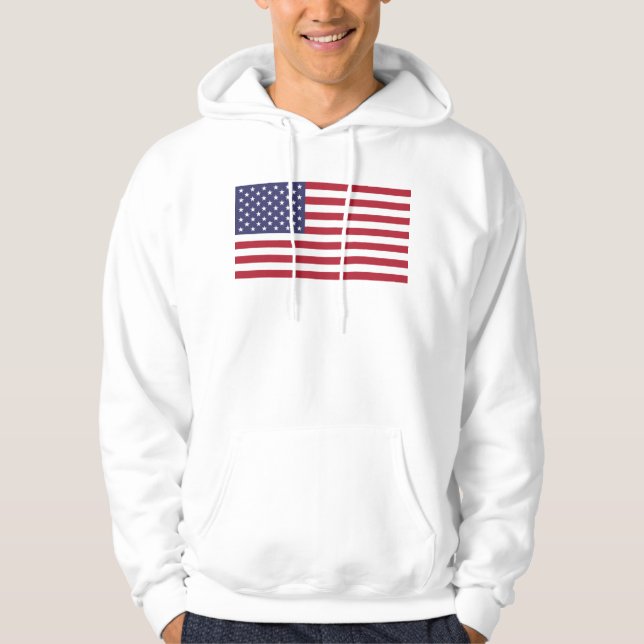 USA flagga, USA:s flagga, Amerikanska flagga Hoodie (Framsida)