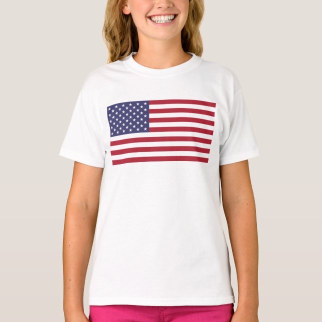 USA flagga, USA:s flagga, Amerikanska flagga T Shirt (Framsida)