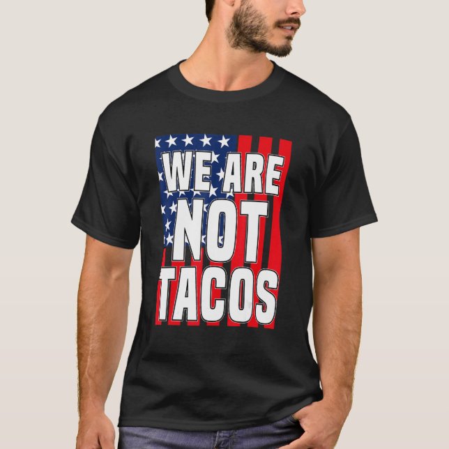 USA flagga, vi har inga taktik, inte er frukost-ta T Shirt (Framsida)