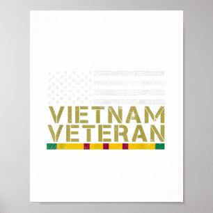 USA flagga Vietnam Veteran - Gamle Man Vietnam Kri Poster
