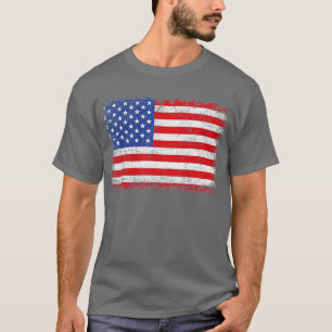 USA flagga Vintage Amerikanska Flagga För manar kv T Shirt