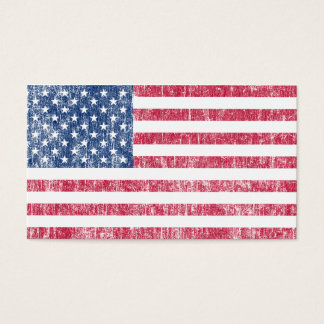USA flagga Vintage Visitkort