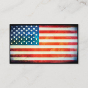 USA flagga Visitkort