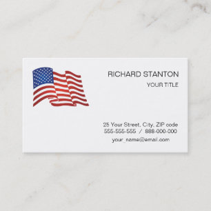 USA flagga Visitkort
