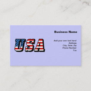USA flagga Visitkort