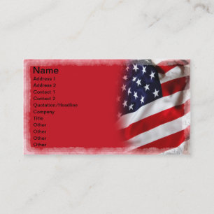 USA flagga Visitkort