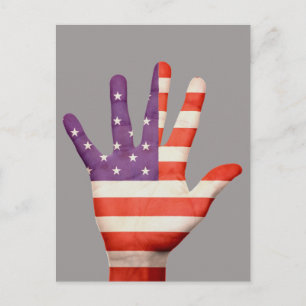 USA-flagga vykort