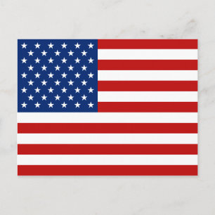 USA flagga vykort